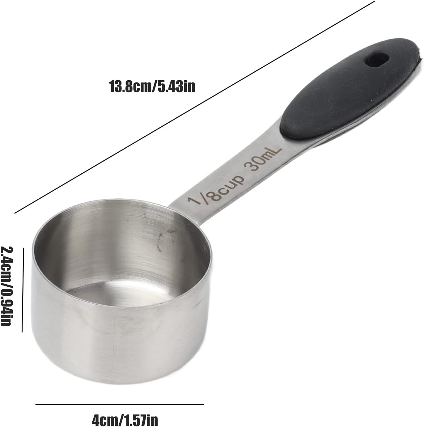 Coffee Measuring Scoop, 1/8 Cup Convenient Coffee Scoop for Cook for Cafe for Kitchen image number 4