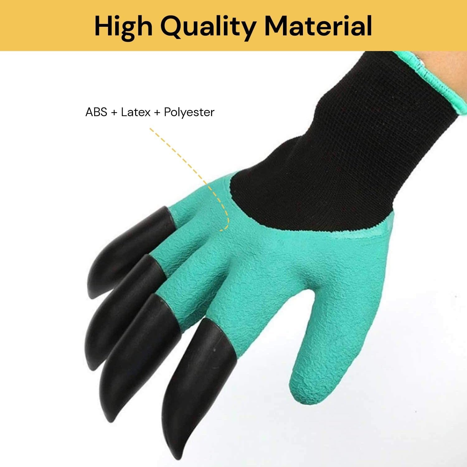 Spendeal Gardening Gloves with Claws 1 Pair for Men and Women Puncture Resistant Waterproof Garden Gloves Perfect for Gardeners Digging Weeding Seeding Poking image number 2