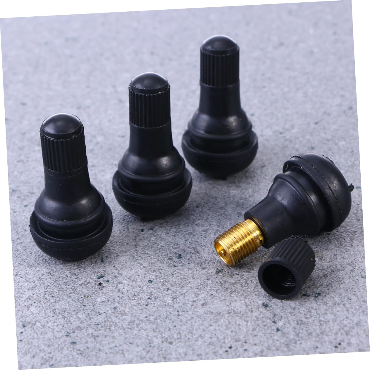 Vaguelly Black Rubber Snap-In Tyre Stems 8Pcs Tr-412 Valve Stems for Car and Truck Tires, Sturdy Tire Valve Replacement for Automotive Wheels image number 4