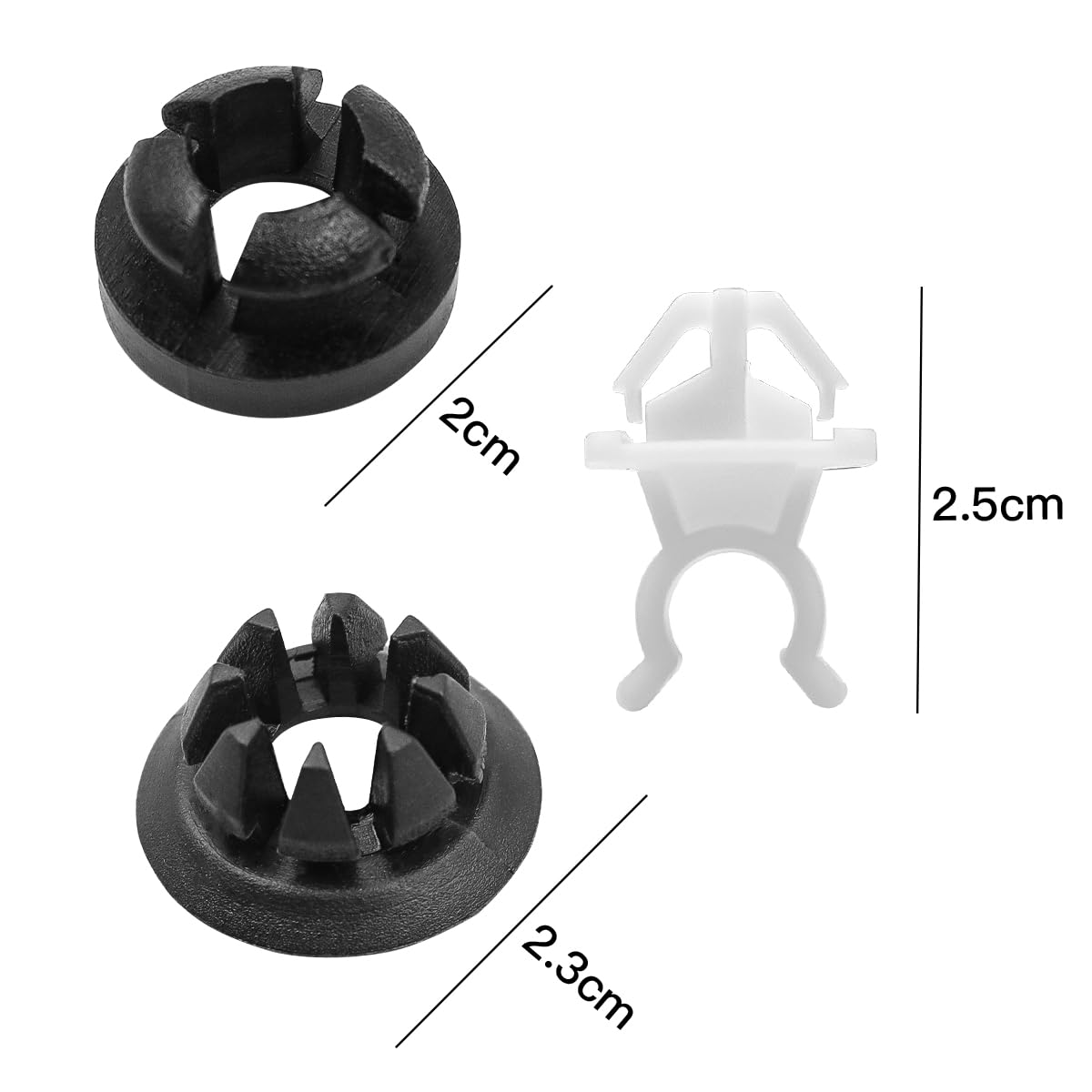 30 PCS NUZAMAS Hood Prop Rod Holder Black White Hood Rod Clip Engine under Cover Splash Suction Shield Car Hood Rod Holder Suction 91503-SS0-003 for Most Automobile image number 4