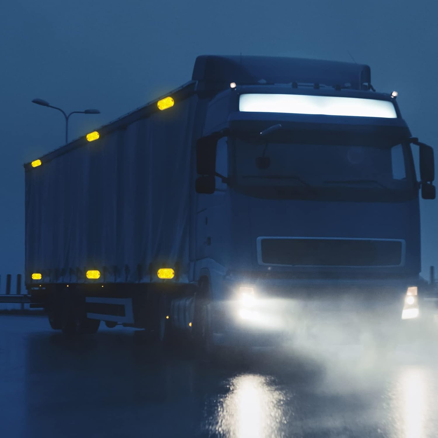 Tallew 10 Pack Front Reflector Oval Reflector for Driveway Fence Gate Posts Trailers Safety Reflectors Automobiles Boats Mailboxes Reflector with Center Mounting Hole (Yellow)