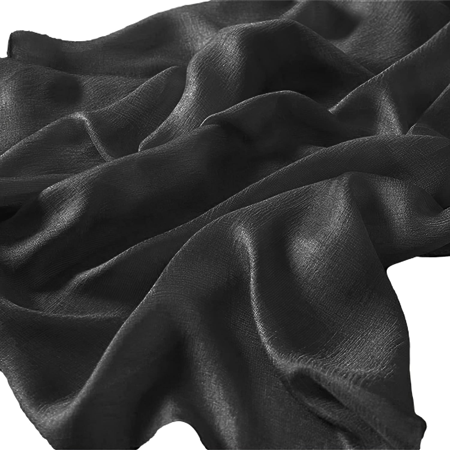 Amokk Long Scarves for Women Lightweight Solid Shawls and Wraps for Evening Dresses - Blue image number 2