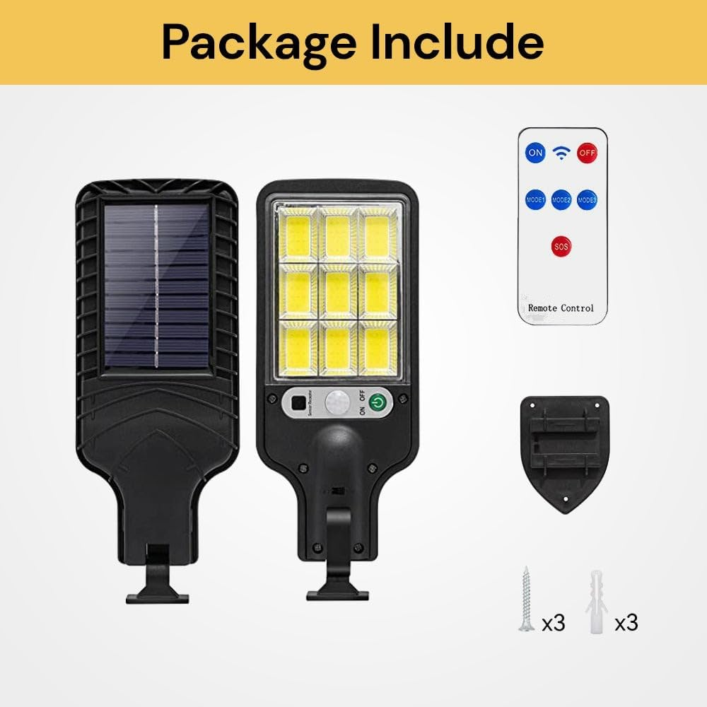 Spendeal 2 Pack Solar Lights Outdoor, 108 COB LED Solar Street Light Motion Sensor Outdoor Solar Security Wall Light Flood down Light Lamps, for Street Path Garden Patio Fence Yard Porch image number 2