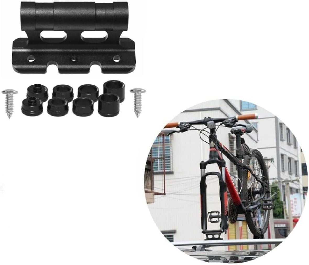 WADY Bike Fork Mount Bicycle，Bicycle Car Racks, Roof Mount Bike Fork Carrier with Quick Release Thru Axle Universal Fit for Road, Mountain & Electric Bikes (Black) image number 3