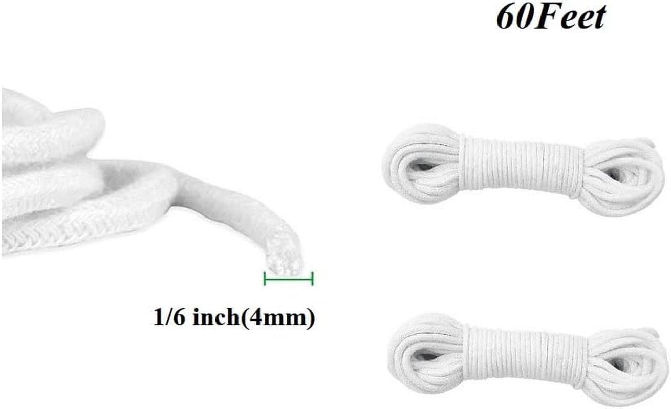 60 Feet Self Watering Capillary Wick Cord, DIY Auto Drip Irrigation Water Cotton Rope for 1/6 Inch Self-Watering Planter Pot image number 5