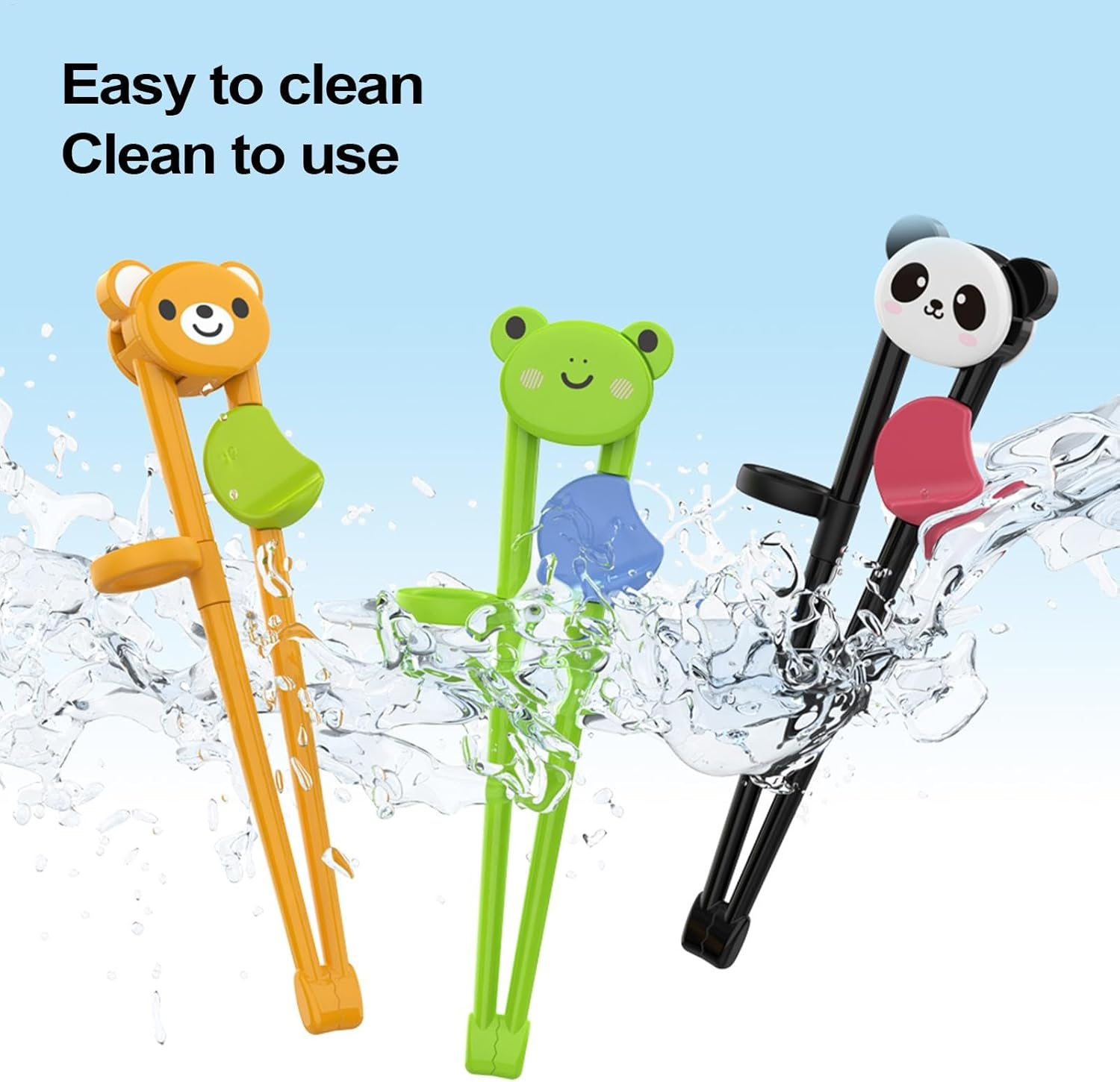 Kids Training Chopsticks - Practice Chopsticks - Reusable Children Adult Learning Chopsticks - Easy to Use Chopsticks | for Beginners Toddler, Right or Left Handed image number 2