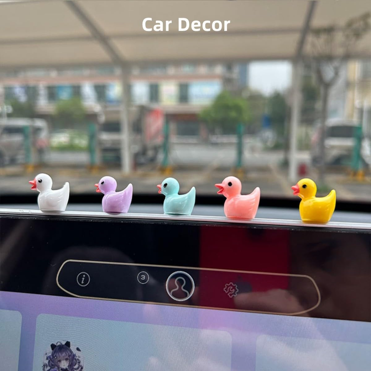 Ducks Fairy Garden Accessories, 5 Colors Miniature Ducks Ornament for Fairy Garden, Micro Landscape, Cake Topper, Cake Decoration,Ornament, Potted Plants Decor,20 Pieces image number 2