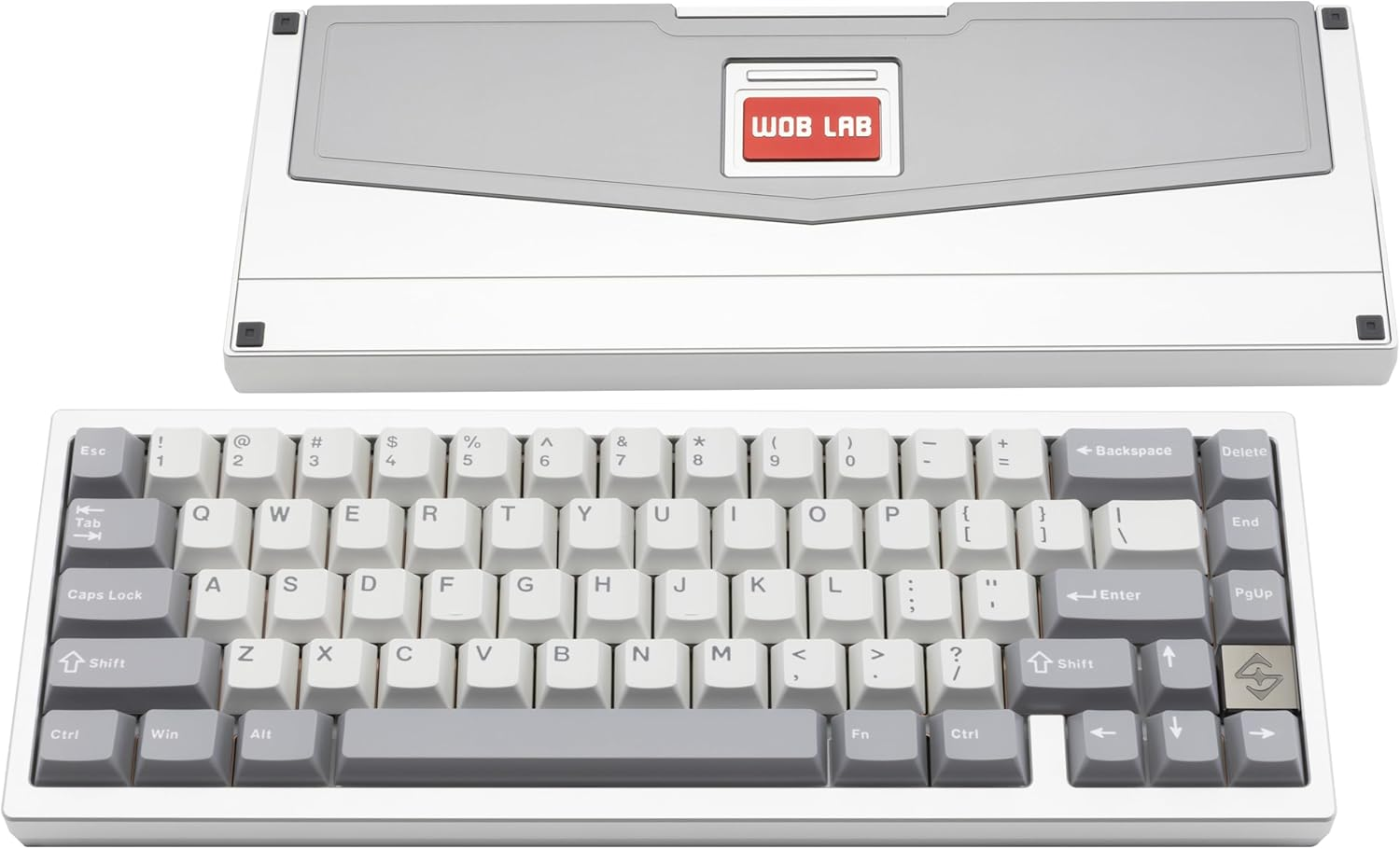 WOBKEY Zen 65 65% Quick Release Wireless Mechanical Keyboard with RGB, CNC Aluminum Case, Hot-Swappable, via Support, BT/2.4G/USB-C Gaming Keyboard for Mac/Windows (Ultra Silver) image number 4