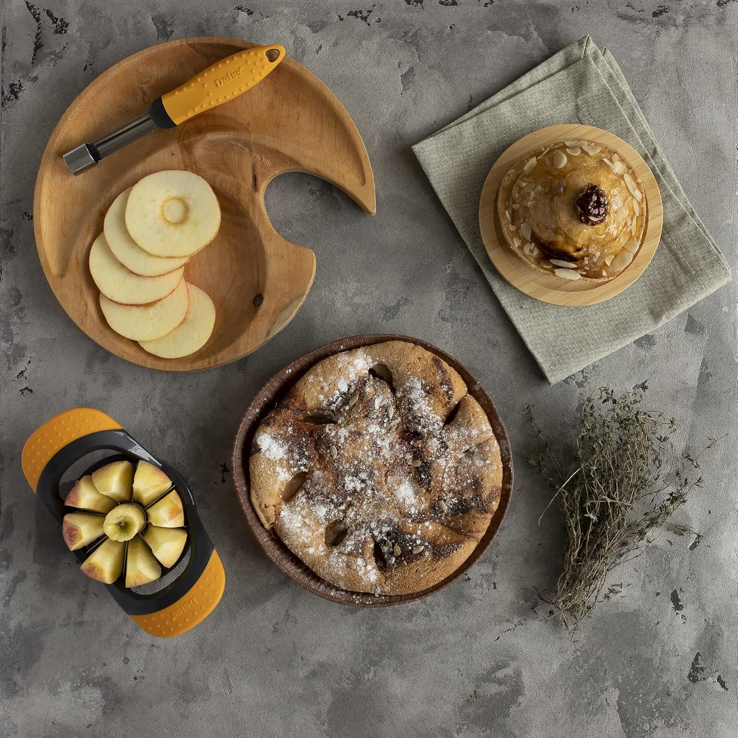 Deiss Art Apple Slicer & Corer Set - Cutter, Wedger, Divider - Razor-Sharp Stainless Steel Blades with Ergonomic Non-Slip Handles - Durable Construction - Dishwasher Safe image number 6