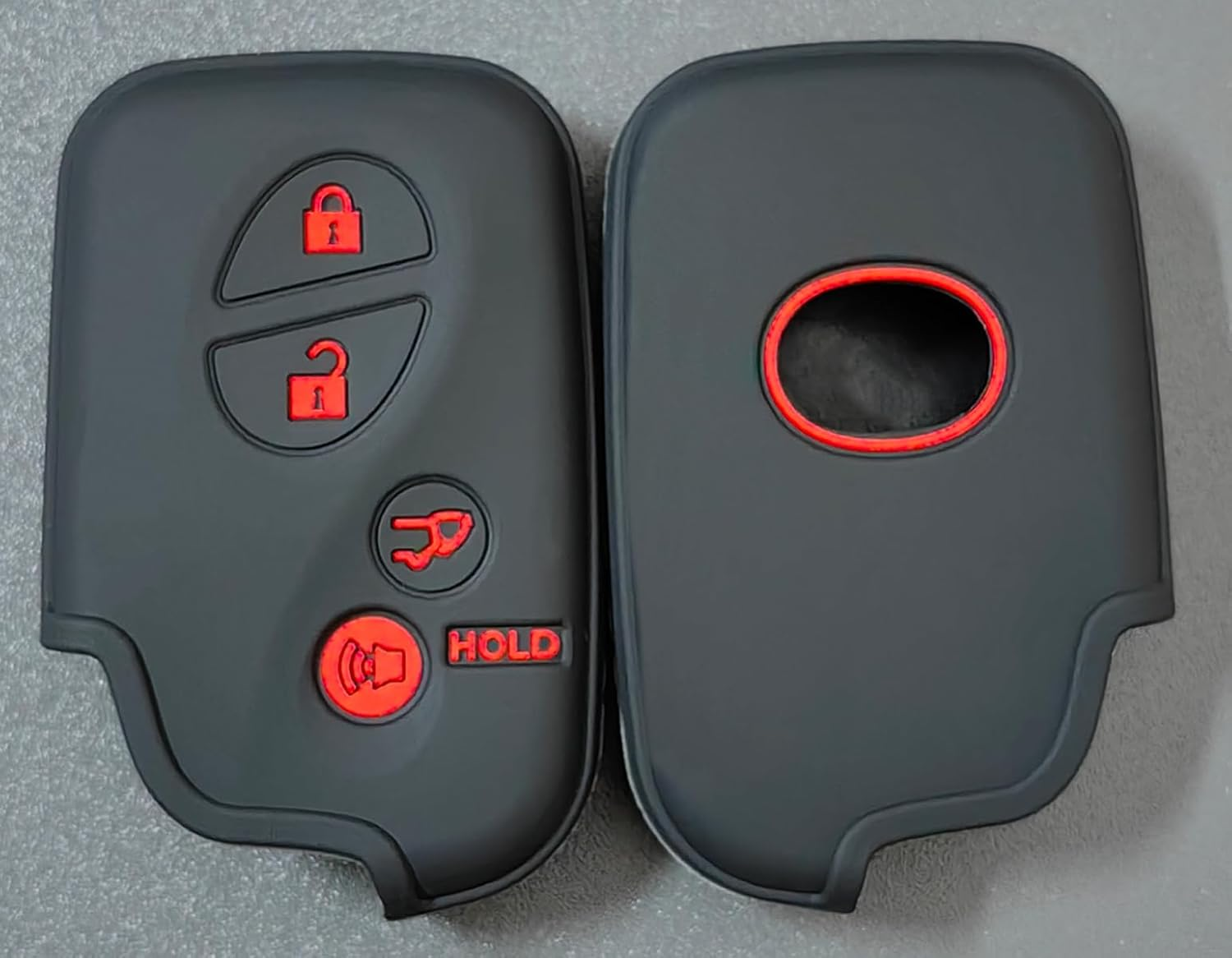 Silicone Rubber Key Fob Cover Compatible with 2005-2017 Lexus Ct200H ES350 GS300 GS350 GS430 Gs450H GS460 Is F IS250 IS350 LS460 Ls600H LX570 RX350 HYQ14AEM HYQ14ACX image number 3