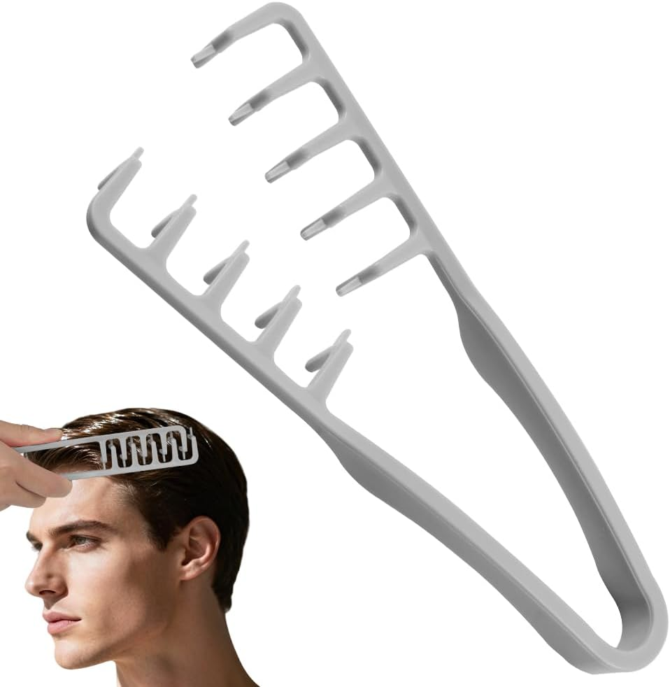 AYBUY Styling Comb, Texture Comb with Wide Teeth, Volume Curl Comb, Natural Curls Hair Comb, Structure Comb, Styling Comb with Texture Comb for Bangs, Seam Grooming, Seam Care (Grey) image number 5