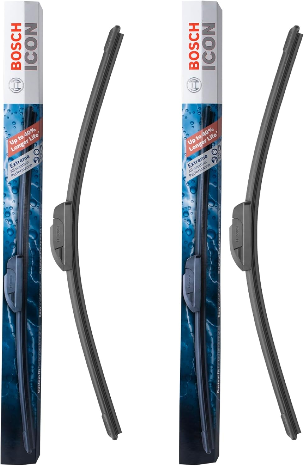 Bosch ICON Wiper Blades 26OE22OE (Set of 2) Fits Ford: 11-19 Explorer, Mercedes-Benz: 11-06 B0, Toyota: 19-07 Tundra, Volkswage: 19-16 Tiguan +More, up to 40% Longer Life, Frustration Free Packaging image number 5