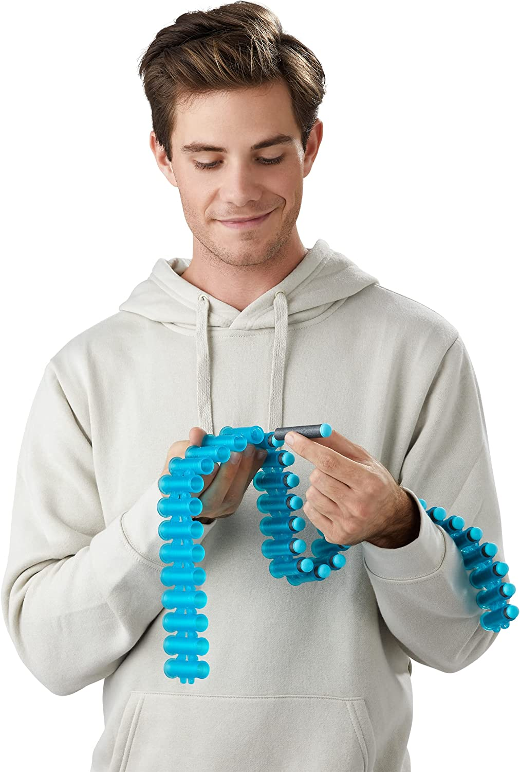 X-Shot Excel Crusher (35-Dart Clip + 48 Darts) by ZURU, Red Foam Dart Blaster, Toy Blaster, Belt Automatically Rotates, Slam Fire, Toys for Kids, Teens, Adults (Red) image number 4