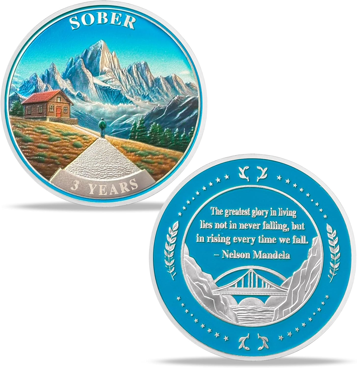 2 Year Sobriety Coin Gifts | Pathfinder Starry AA Coin - HA AA Chip Medallion with Inspirational Quote | Narcotics Alcoholics Anonymous Gifts for Anniversary Month & Year for Men & Women in Recovery