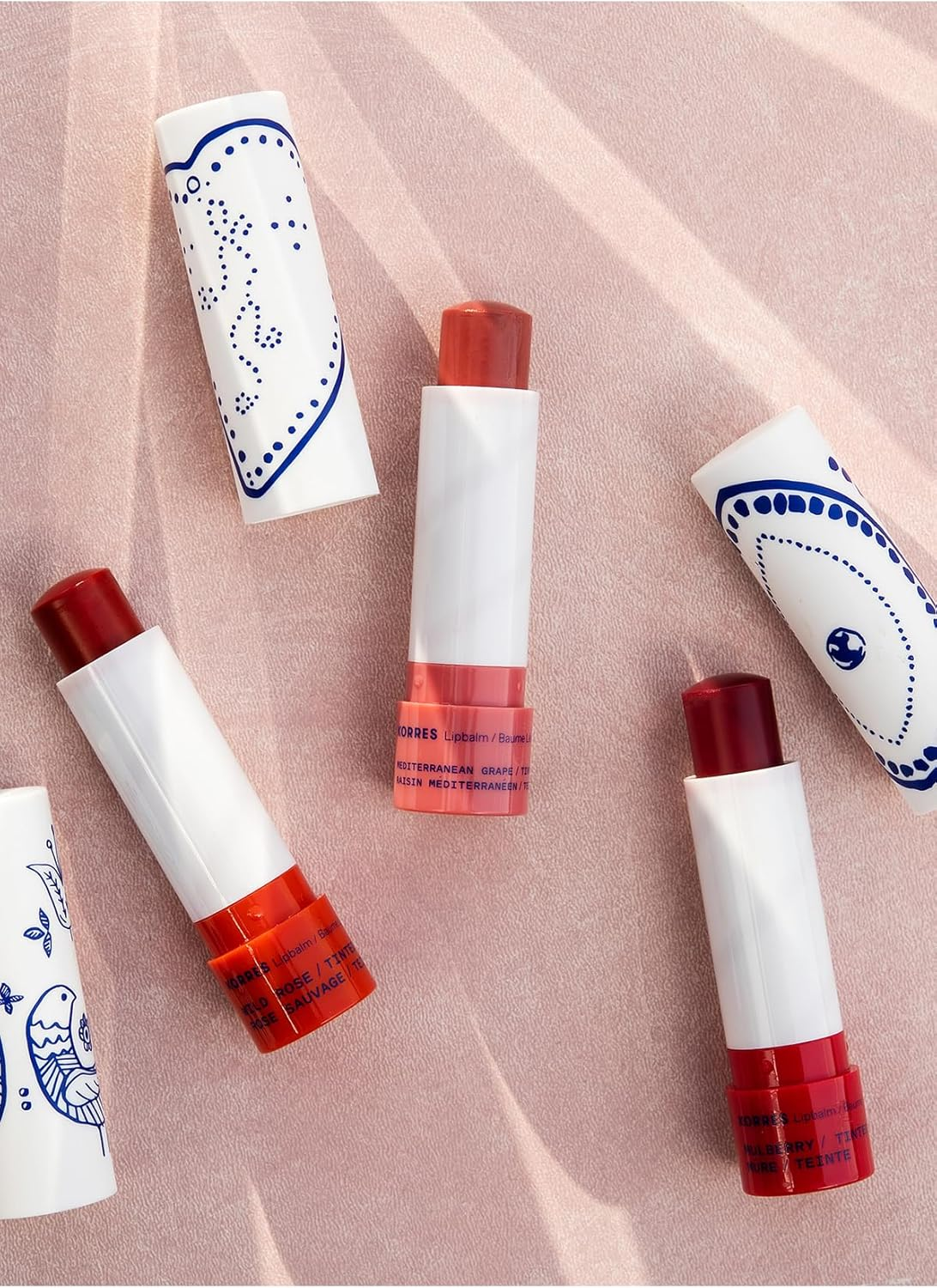 KORRES Nourishing Lip Balm Mulberry Tinted Mauve, Lip Care with St. John'S Wort Oil, Vegan & Dermatologically Tested, 4.5 G