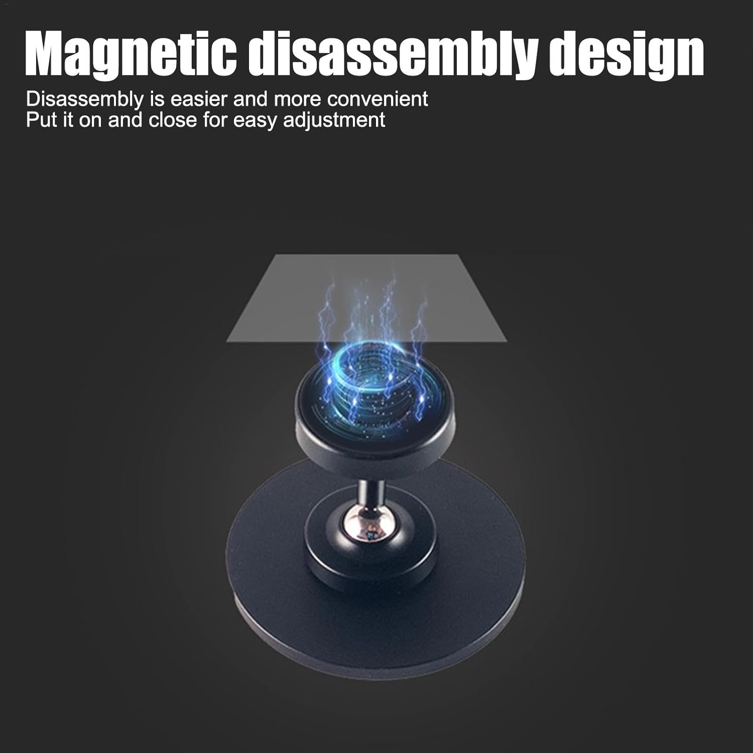 Espresso Reflective Mirrorr - 360&deg; Rotation Shot Mirrorr Magnetic to Monitor Shots | Resilient Espresso Lens Mirrorr | Removable Magnetic Tea Extraction Mirrorr for Cafe Bar, Restaurant, Home - Black image number 2