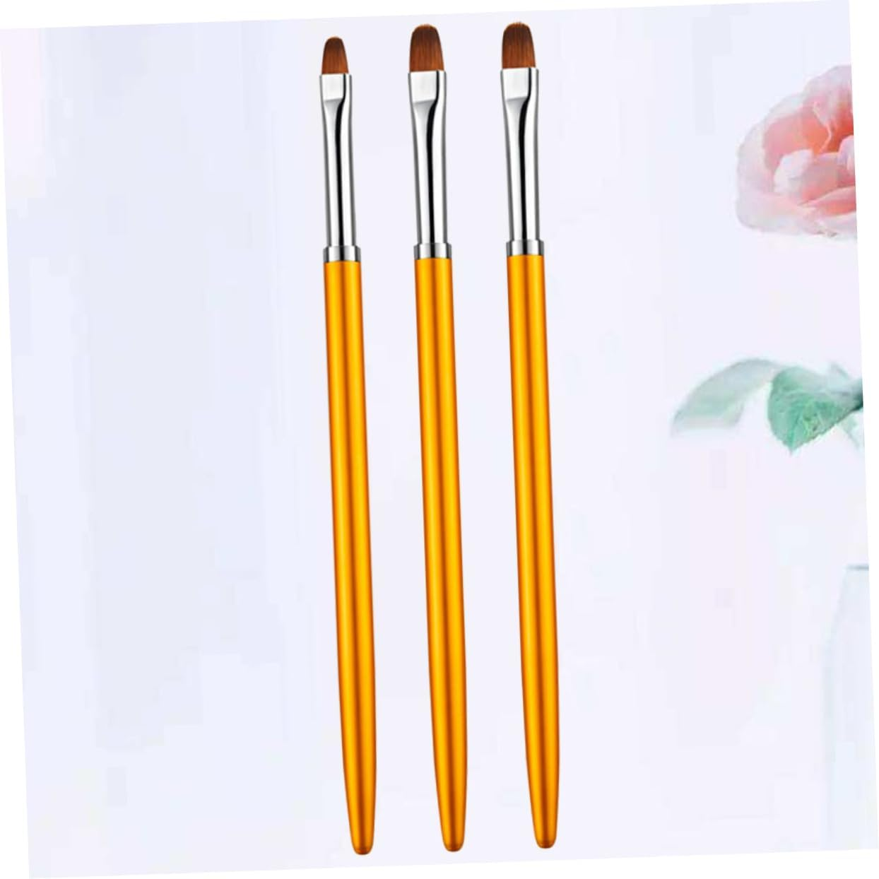 OSOLADY 3Pcs Golden round Head Nail Dotting Brush Portable Nail Art Pens for Detailed Decoration for DIY Manicure Accessories for Women image number 4