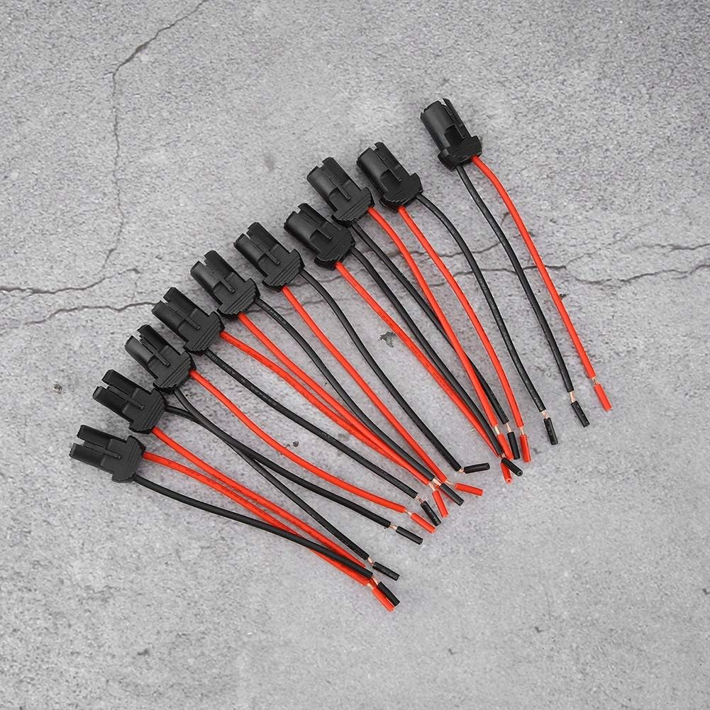 Akozon Pack of 10 T10 Female Bulb Connector for Car, Truck and Boat, Socket Base for LED Wedge Light Lamp Holder image number 6