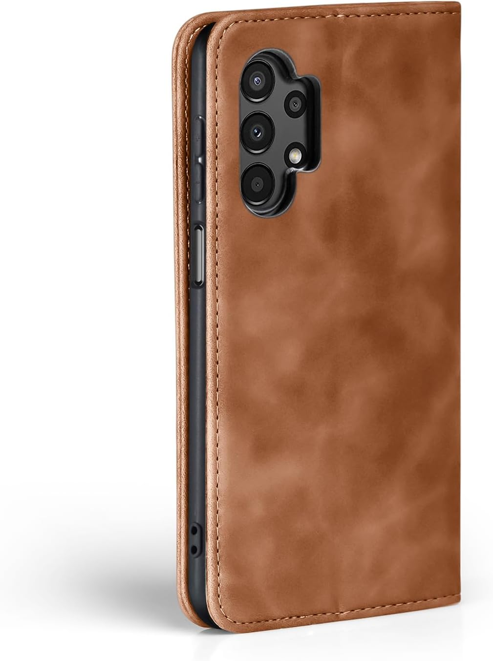 LBH Mobile Phone Case for Samsung Galaxy A13 in Light Brown with Card and Money Compartment Smartphone Case with Stand Function Flip Case Protective Case Magnetic Closure Vintage image number 5