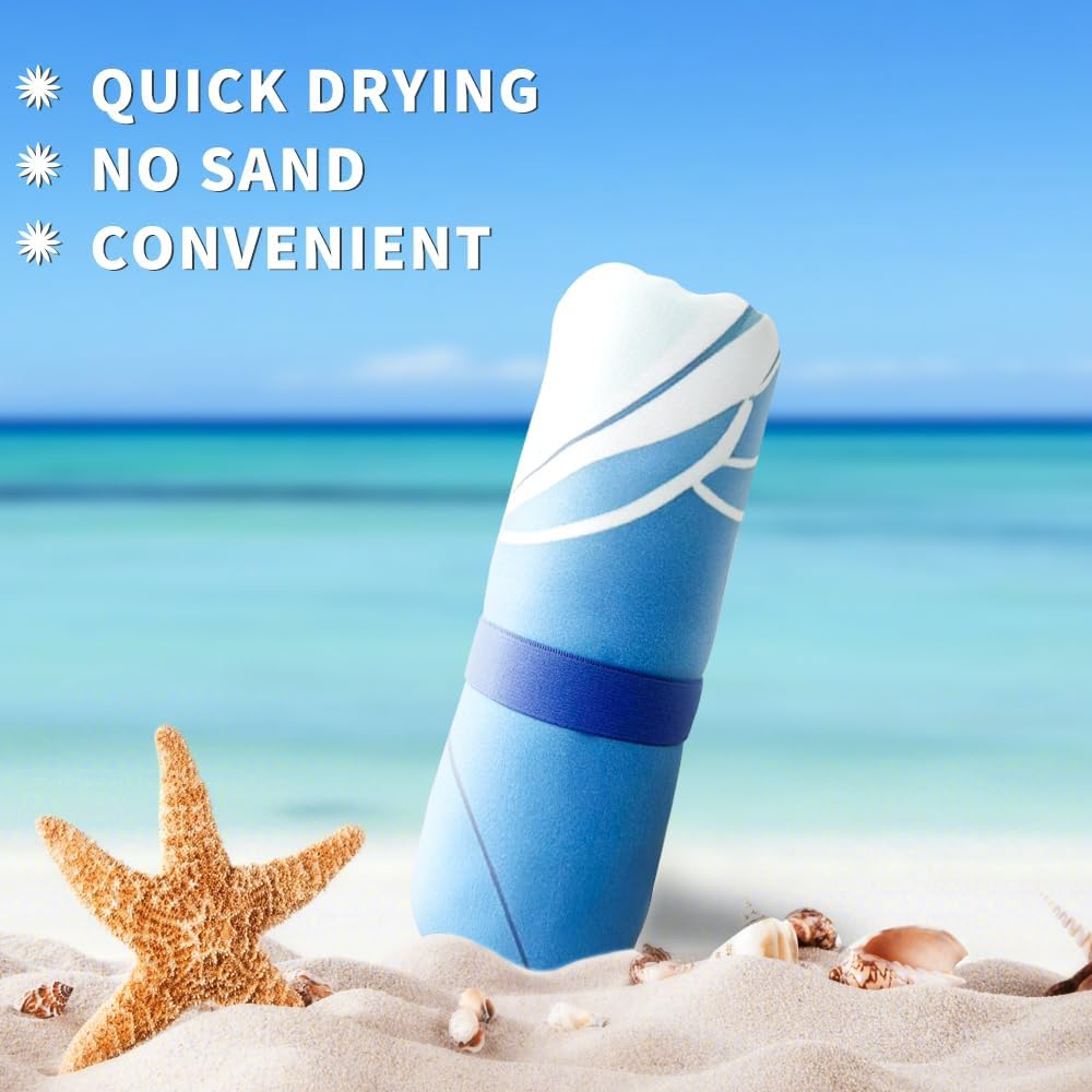 Beach Towel &ndash; Tropical Retro Style with a Unique Design, Large (90 * 160CM) Made from Double Sided Print 250 GSM Thick Microfiber Suede Quick Dry Oversized for Kids & Adults image number 3