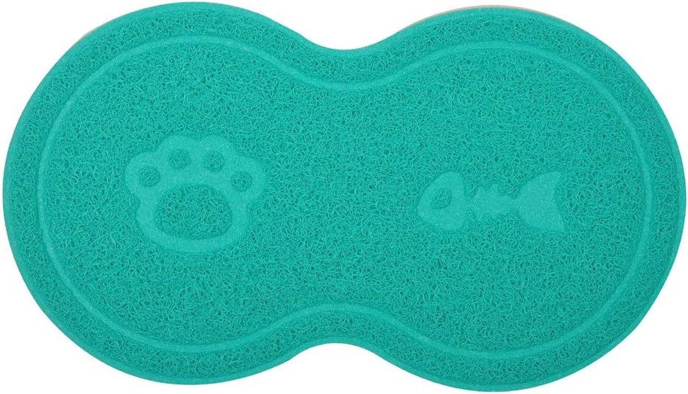 DM 8-Shaped Small Cat Litter Box Debris Catcher Mat,18X10 Inches (Gray) image number 5