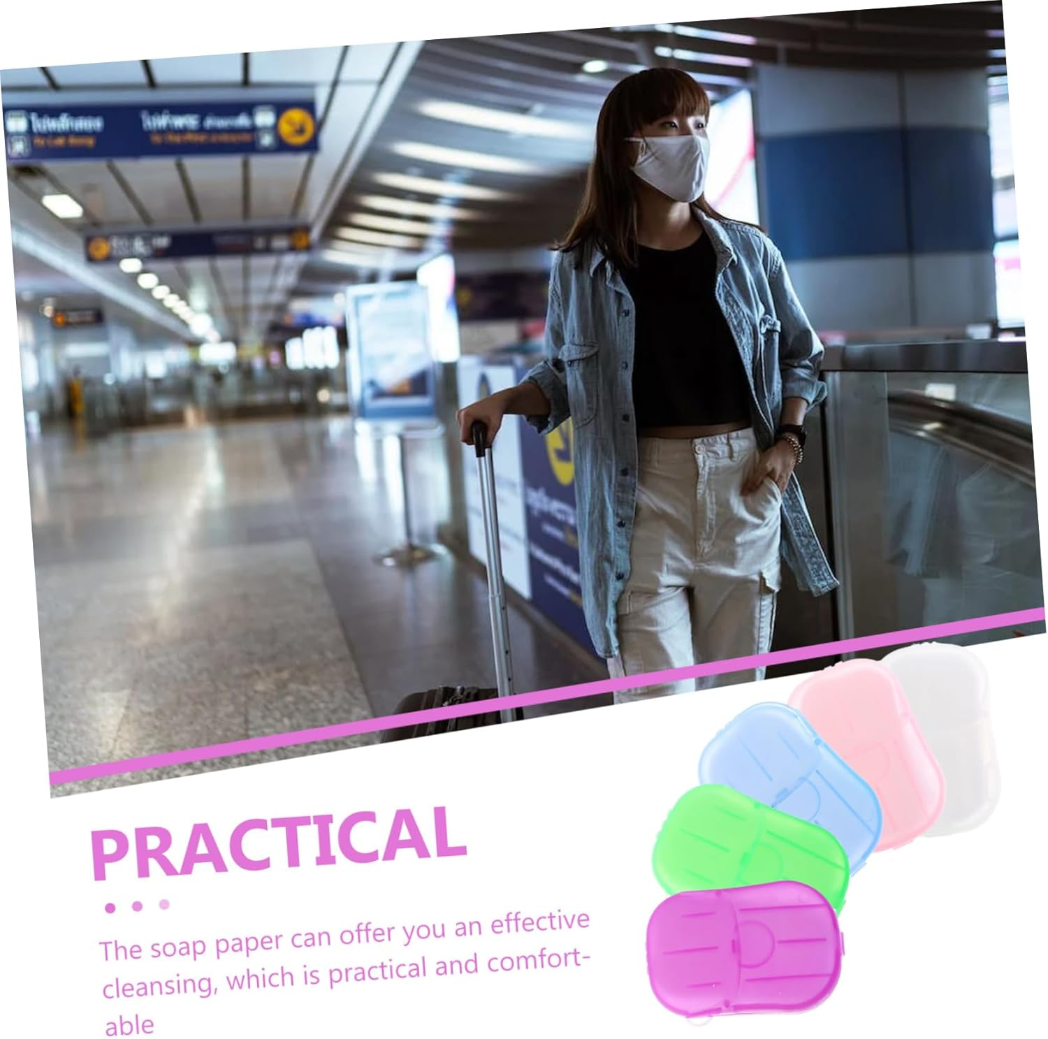 MAGICLULU Lightweight Outdoor Product of Soap Paper Sheets Travel Minis for Hiking image number 4