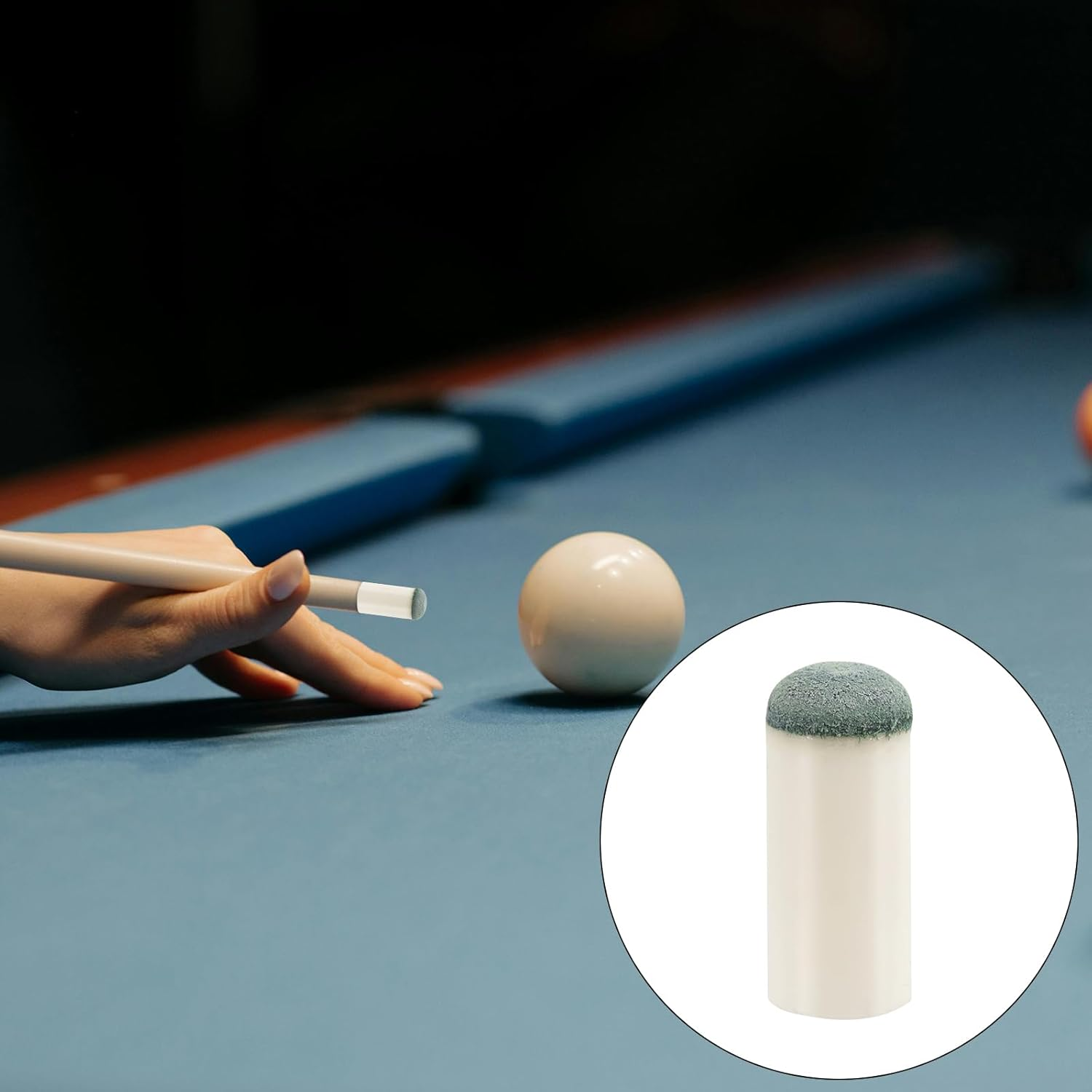 XIHIRCD 20Pcs Billiard Cue Tips 12Mm, 0.47In Pool Cue Stick Tips Billiard Cue Tips Replacement Kit Slip on Pool Cue Tips Pool Table Accessories for Lp Century Snooker & Billiards