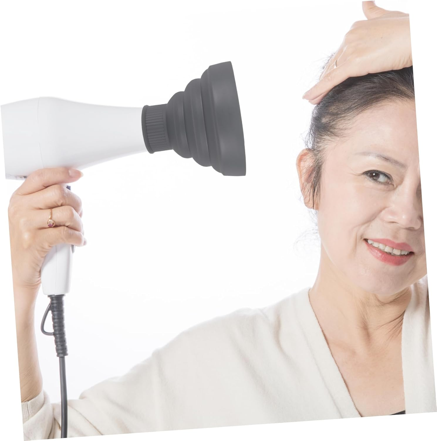 ERINGOGO Hair Dryer Cover Silicone Collapsible Diffuser Protective Cover for Hairdryer Salon Styling Tool Hair Dryer Nozzle Diffuser Attachment image number 4