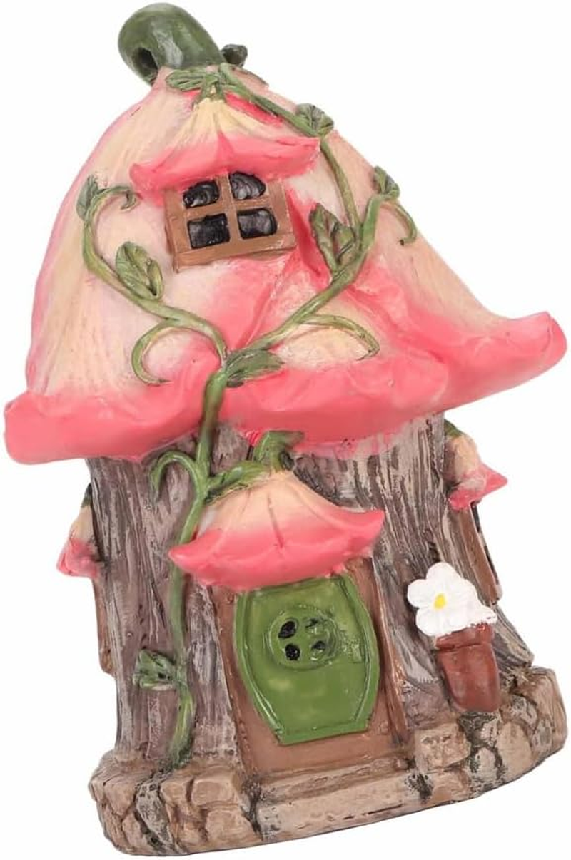 Fairy Garden Outdoor Statues Trees Decoration,Resins Miniature Fairy House Decorations,Exquisite Garden Cottage Figurines, House Patio Lawn Ornament Accessory image number 6
