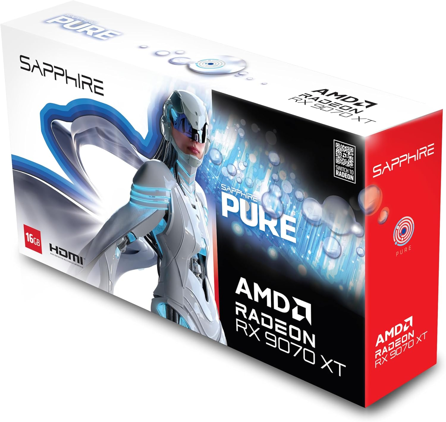 Sapphire Pure AMD Radeon&trade; RX 9070 XT Gaming OC 16GB Dual Hdmi/Dual DP image number 2