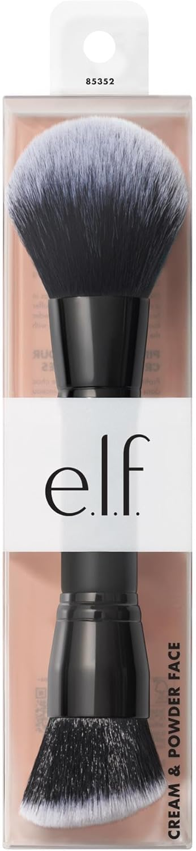 E.L.F. Dual-Ended Cream + Powder Brush, Two-In-One Makeup Brush for Creating a Gorgeous, Airbrushed-Looking Complexion, Vegan & Cruelty-Free image number 3