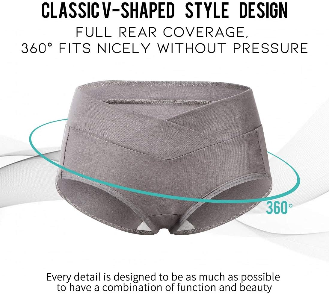 Mama Cotton Women'S under the Bump Maternity Panties Pregnancy Postpartum Maternity Underwear image number 4