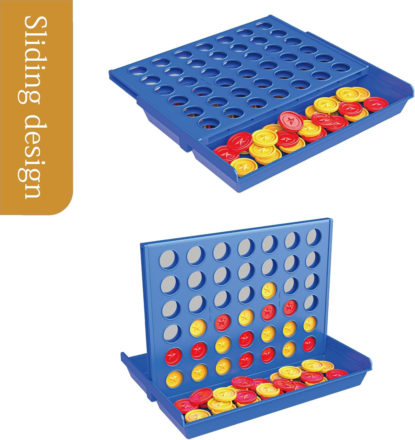 Connect Game for Kids,4 Wins Classic,Four Wins Travelling Games,4 in a Row,Strategy Game for 2 Players,Educational Toy Gifts Suitable for Children image number 2