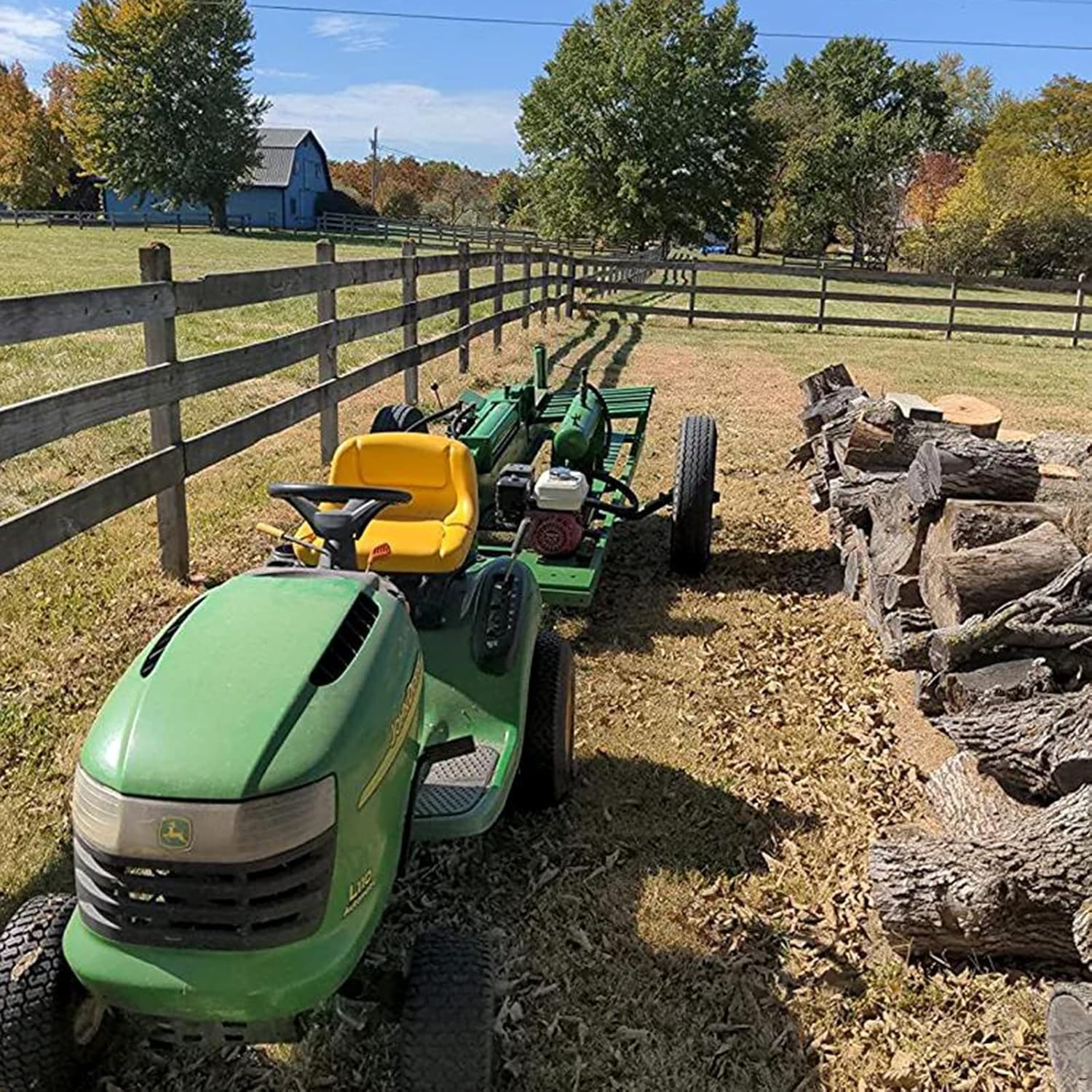 Superunner Lawn Mower Tractor Towing Hitch, Heavy Duty Garden Lawn Pro Tow Mower Hitch Kit Compatible with John Deere Cub Cadet Husqvarna Craftsman Riding Mowers,Black Powder Coated Finish image number 6