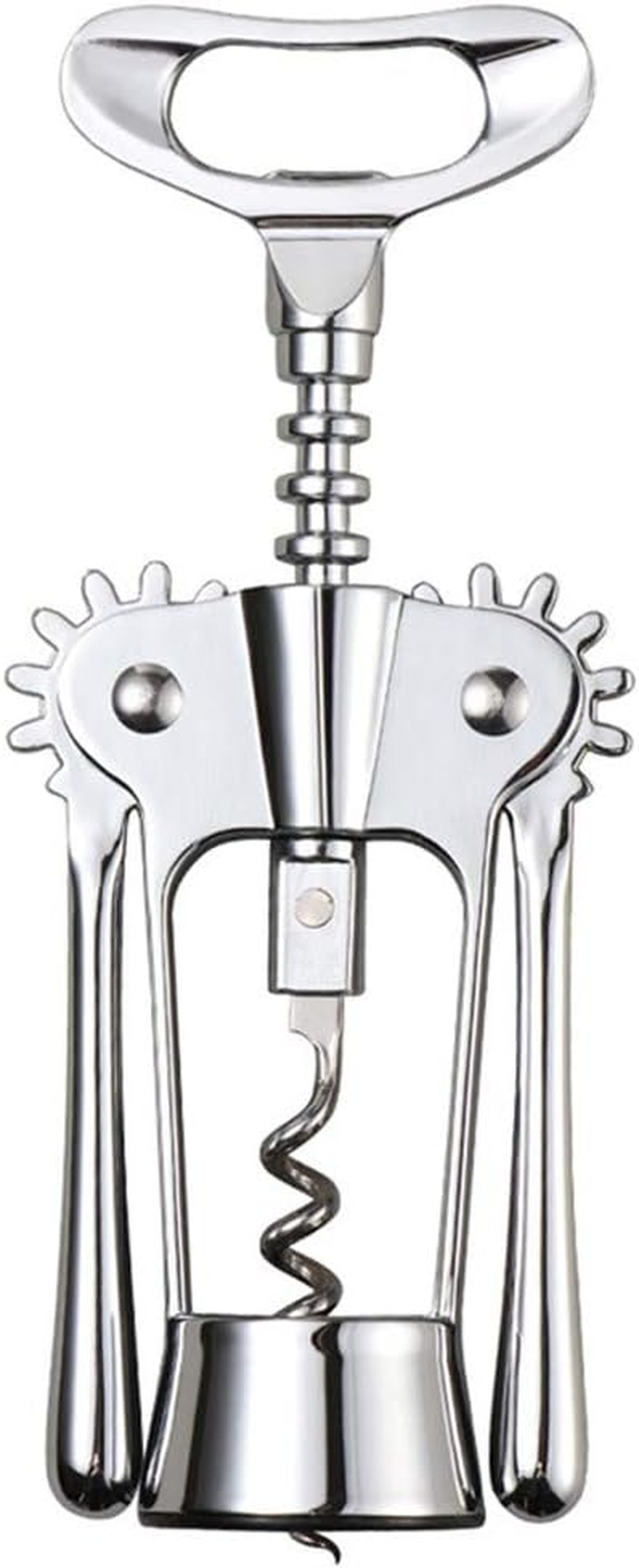 Wing Corkscrew, Wine Bottle Opener, Zinc Alloy Beer Opener, Nova Collection Kitchen Tools and Gadgets, Multifunction,Silver(Silver) image number 4