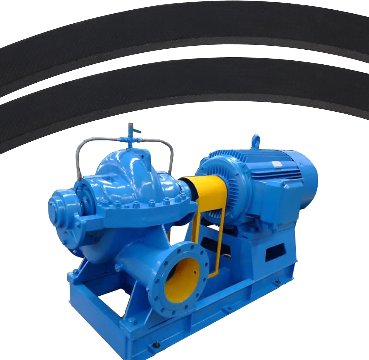 LT Easiyl 2 Pieces V-Shaped Drive Belt 3V270 Industrial Rubber Belt 750Mm Width 10Mm for Band Saw Sander Planer Black image number 1