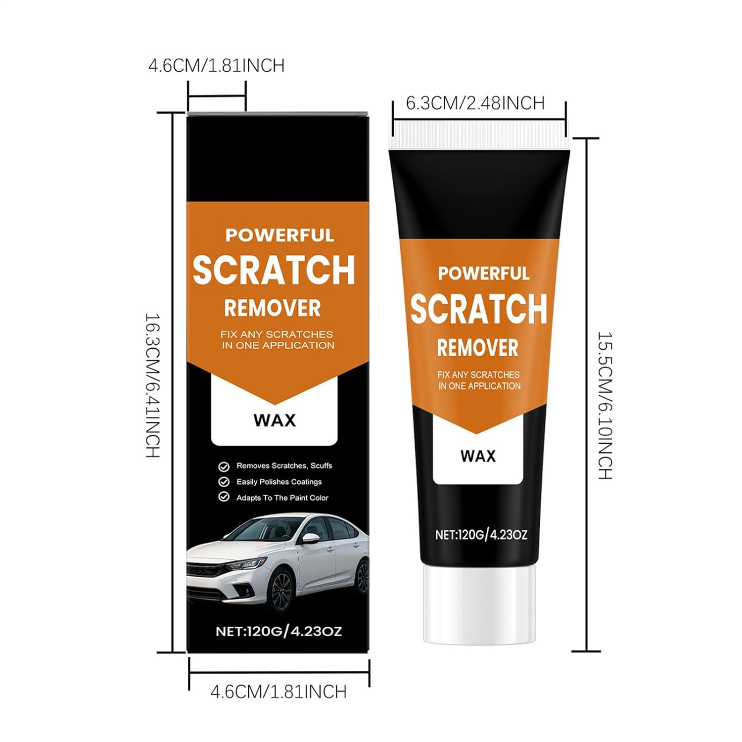 Car Deep Scratches Remover, Car Compound Scratch Remover, Polishing Rubbing Compounds for Leather Accidental Metal Windshield Exterior Damage Interior image number 2