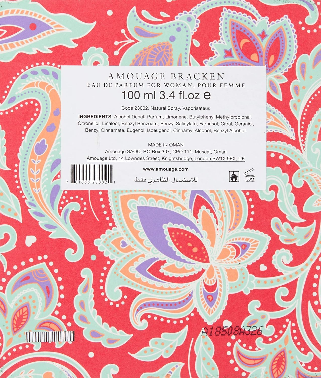 Amouage Bracken Eau De Parfum Spray for Women 100Ml image number 3