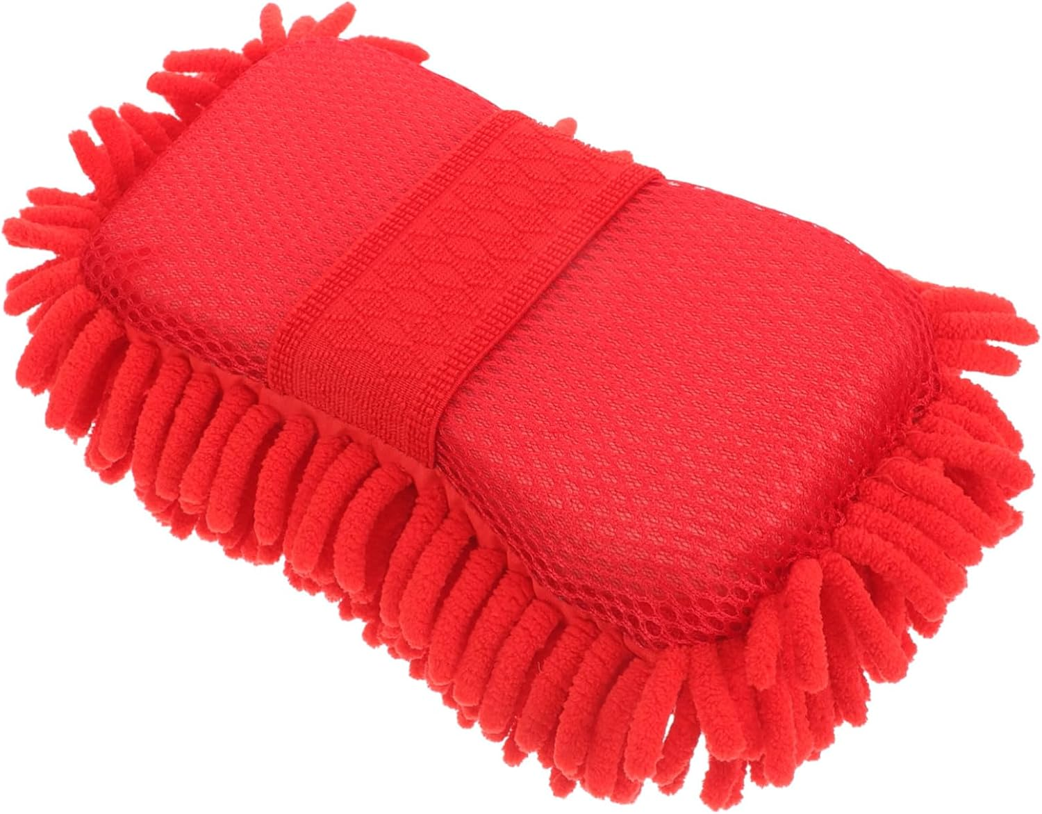 INOOMP Car Wash Mitts Microfiber Washing Mitts Red Absorbent Sponge 80G Car Cleaning Supplies Vehicle Detailing Tool for Automotive Exterior Care image number 2