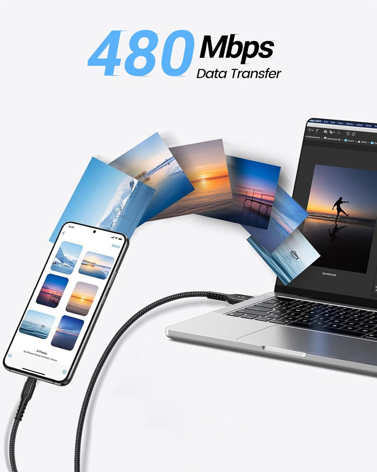 Azhizco Lightning Cable 3M 2Pack, Long Iphone Charger Cable Mfi Certified USB a to Lightning Cable Iphone Cable Fast Charging for Iphone 14 13 12 11 Pro Max Mini XS XR X 8 plus Ipad