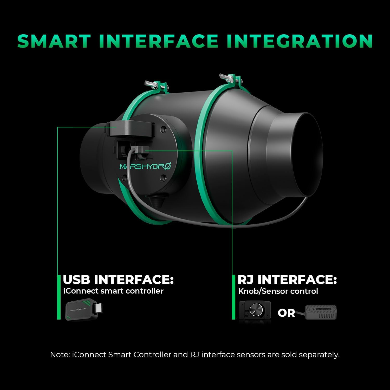 MARS HYDRO Ifresh 4 Inch Smart Inline Duct Fan and Carbon Filter Combo with Speed Controller Hydroponics Grow Tent Ventilation Kit for Heating Cooling Booster, Grow Tents, Hydroponics image number 4