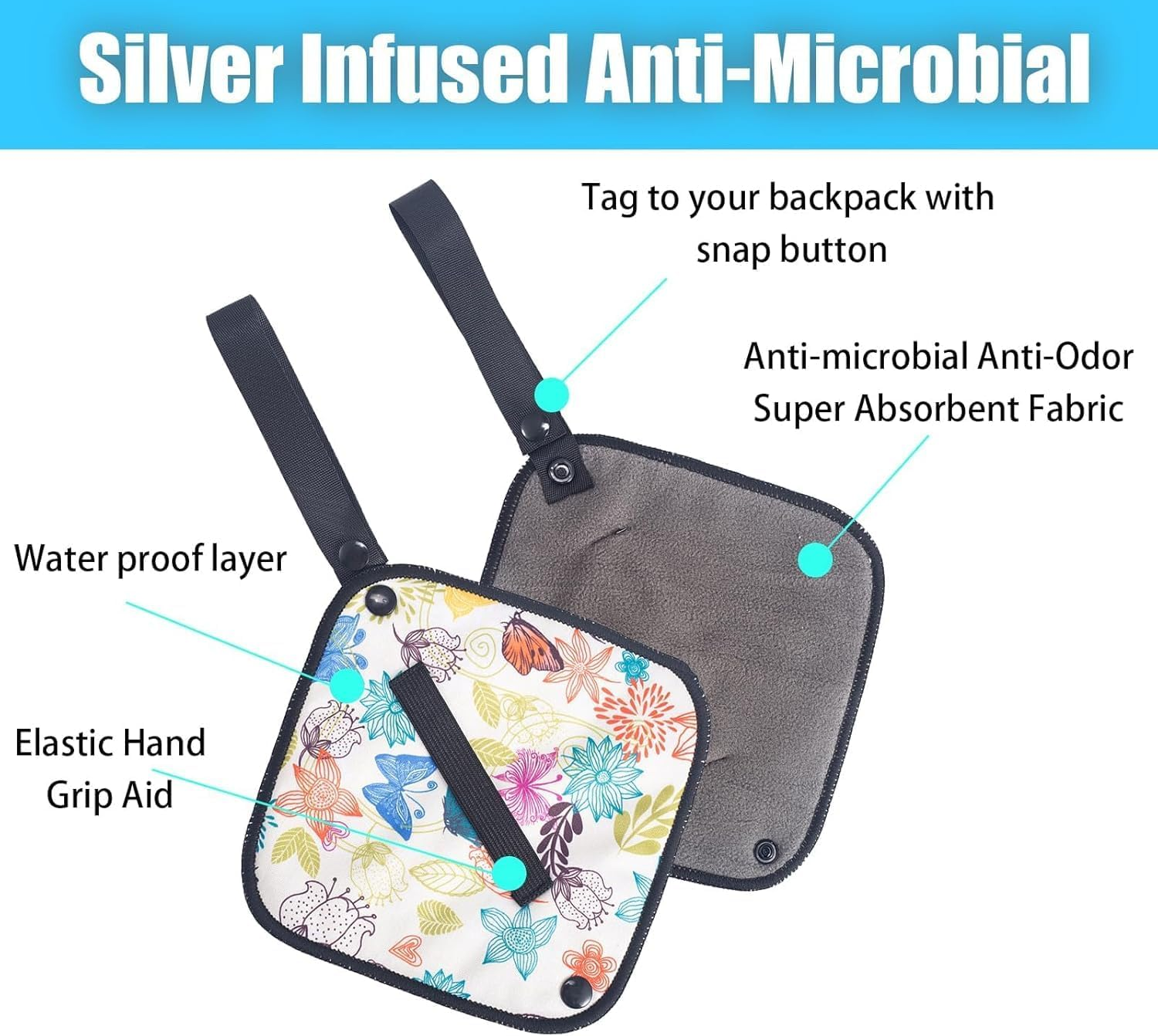 Pee Cloth for Women Hiking - Reusable Pee Rag, Soft Absorbent Washable Eco-Friendly Toilet Paper Alternative, Hygienic Female Urination Solution for Camping, Travel Essentials image number 1