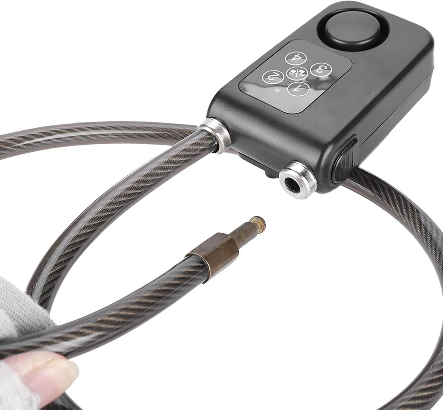 Intelligent Bicycle Lock, Anti-Theft Bicycle Alarm Lock 110Db Universal Security Alarm Lock Waterproof Alarm Cable Lock image number 1