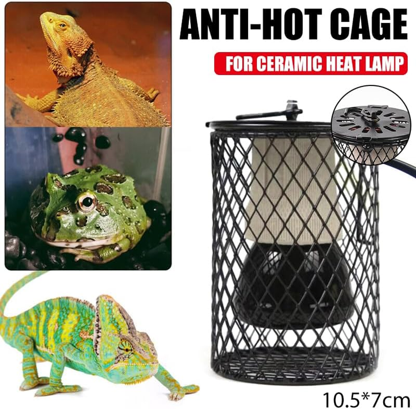 Efficient Reptile Heating Solution: Ceramic Heat Lamp & Guard Cage Set with In-Built Switch, Tailored for Pet Brooders & Various Reptile Habitats, Ensuring Safe & Far Infrared Heating image number 3