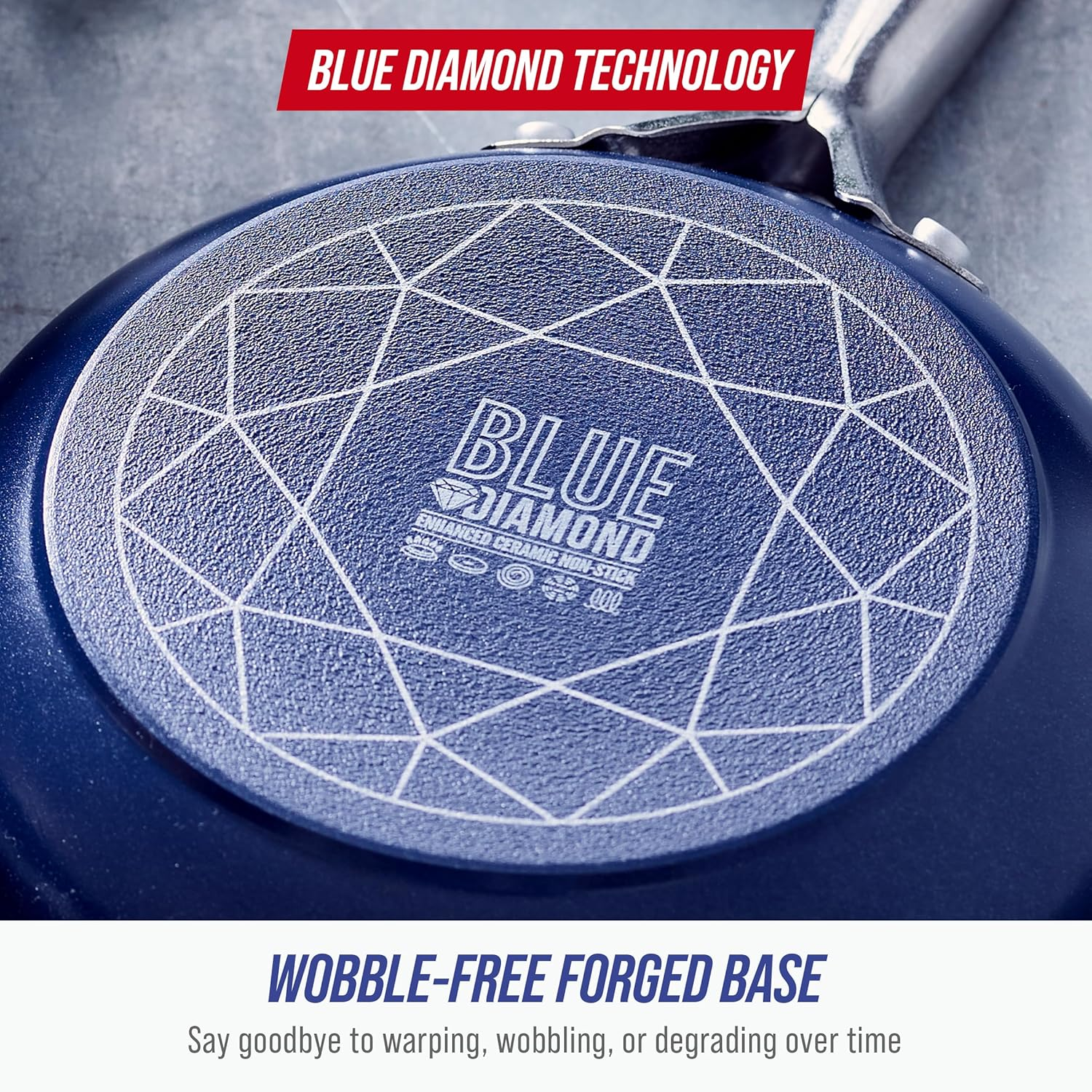 Blue Diamond Cookware Family Feast Diamond-Infused Ceramic Nonstick, Frying Pan, 14" image number 1