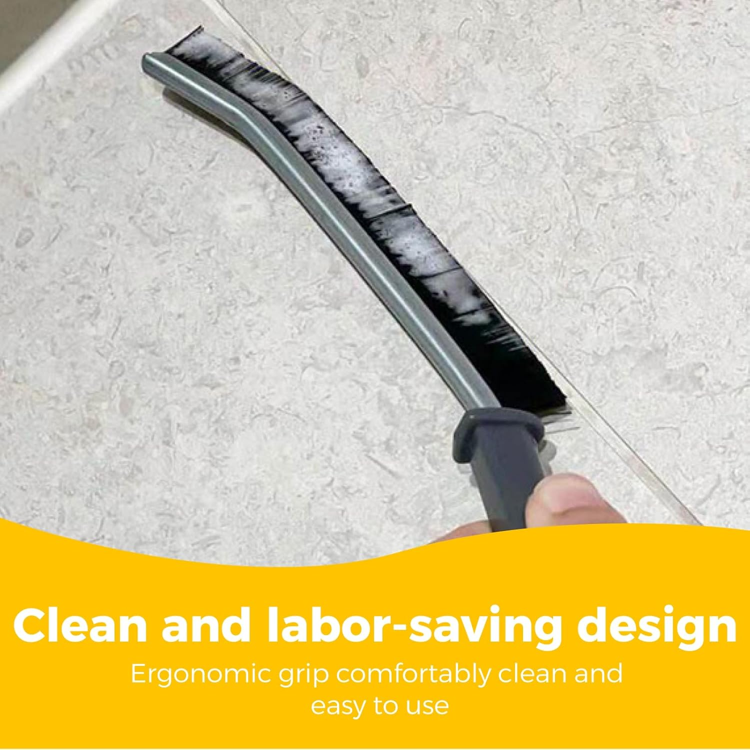 Crevice Cleaning Brushes Set, Multi-Purpose Scrub Brush Tool for Tight Spaces, Durable Stainless Steel & Plastic Handle, Ideal for Kitchen, Bathroom, Window Tracks, Shower, and Hard-To-Reach Areas image number 1