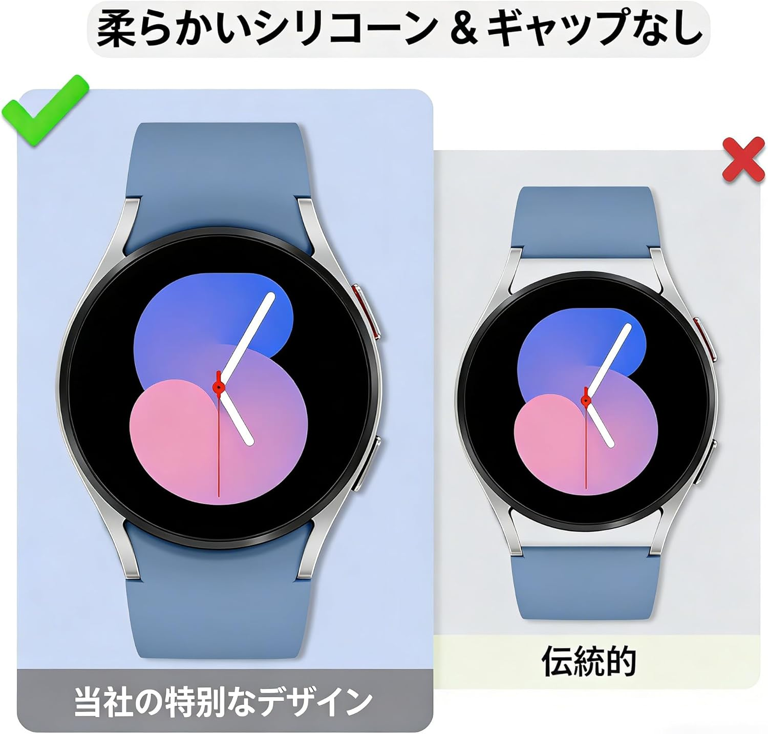 Galaxy Watch 7/FE/6/5/4 Band,For Samsung Galaxy Watch 5 Pro Band 45Mm 40Mm 44Mm,Soft Silicone Sport Strap Correa Galaxy 6/4 Classic Bands 47Mm 46Mm 42 43Mm Women Men,No Gap Bracelet Replacement Wristbands image number 1