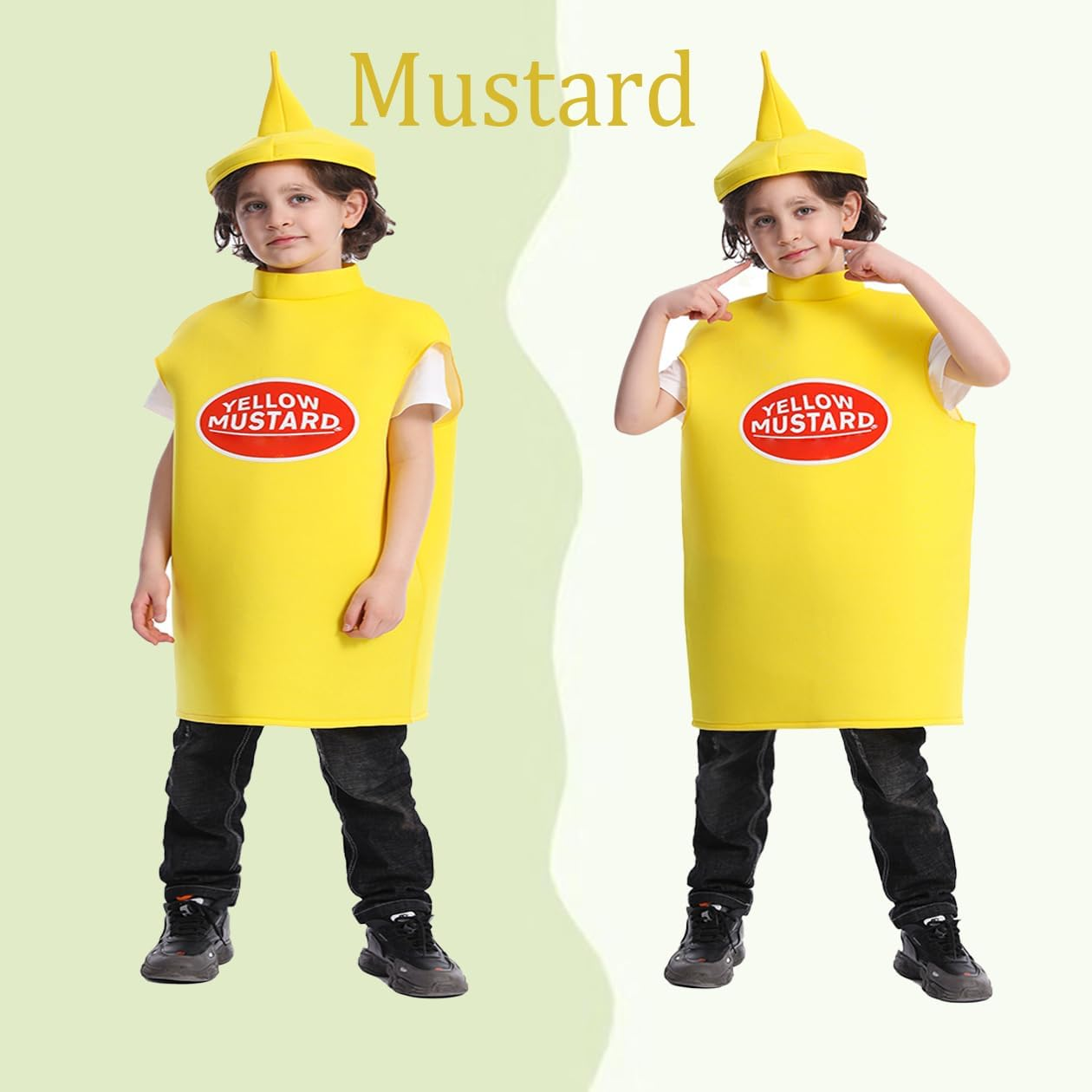 DSPLAY Kids Mustard Ketchup Costume Halloween Party image number 2