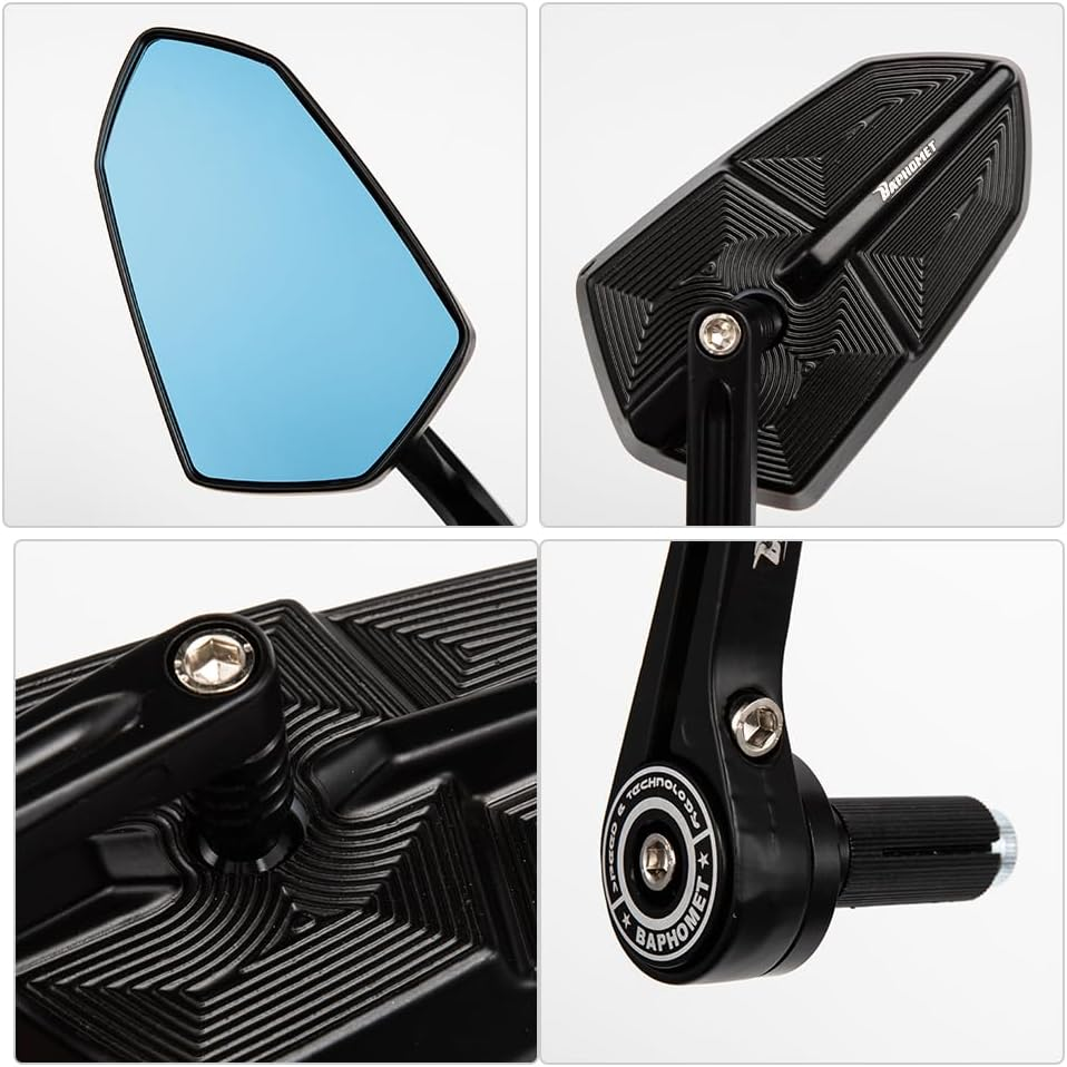 Motorcycle Mirror Motocross Part ATV Off-Road Motorbike Rearview Mirror Motorcycle Accessories Moto Mirrors (Blue) image number 1