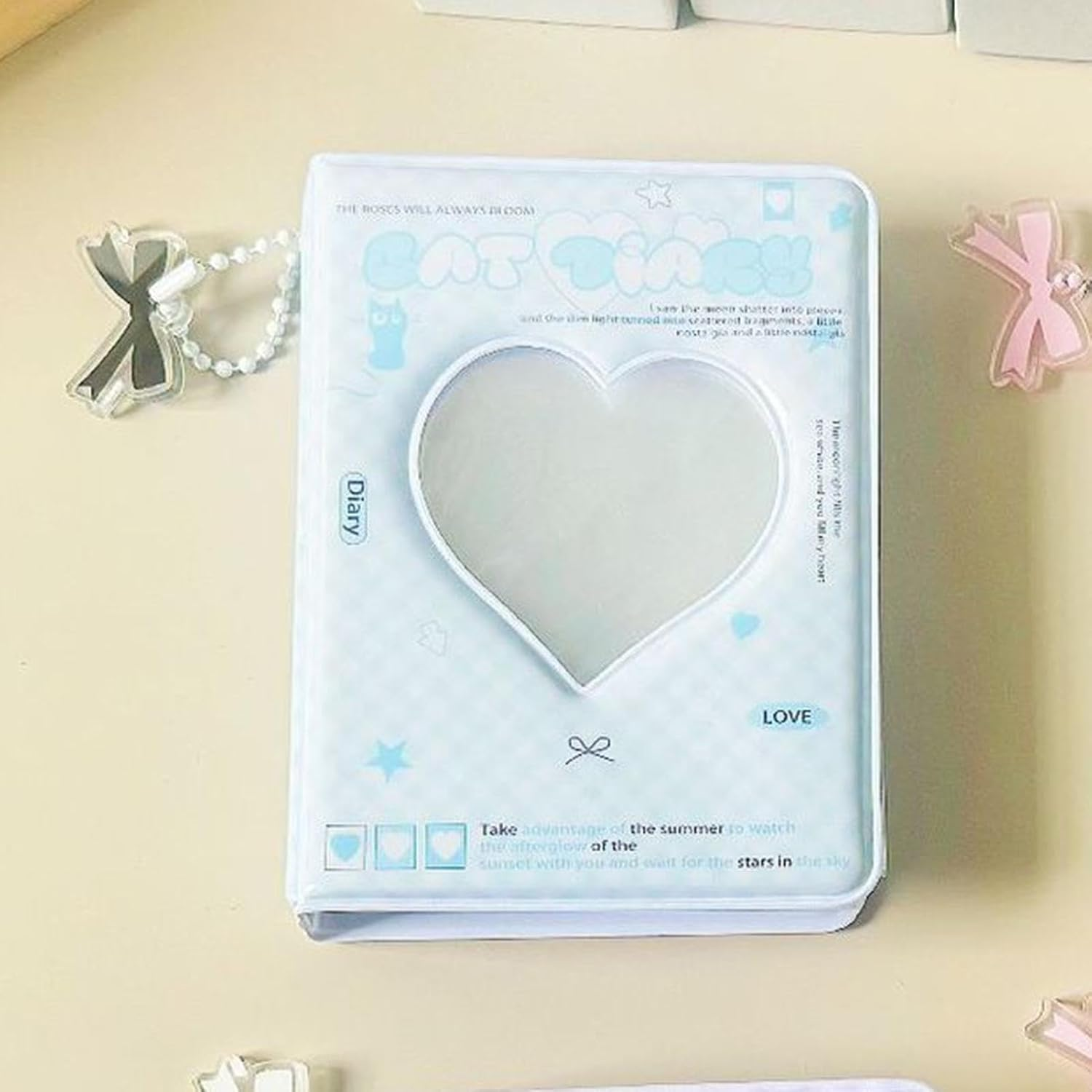 Photocard Binder | Photo Card Holder | 40 Pockets Love Heart Holder | Trendy Waterproof Photo Album | Collecting Idol Picture Album | Waterproof Photocard for Bank Cards, Small Card image number 2